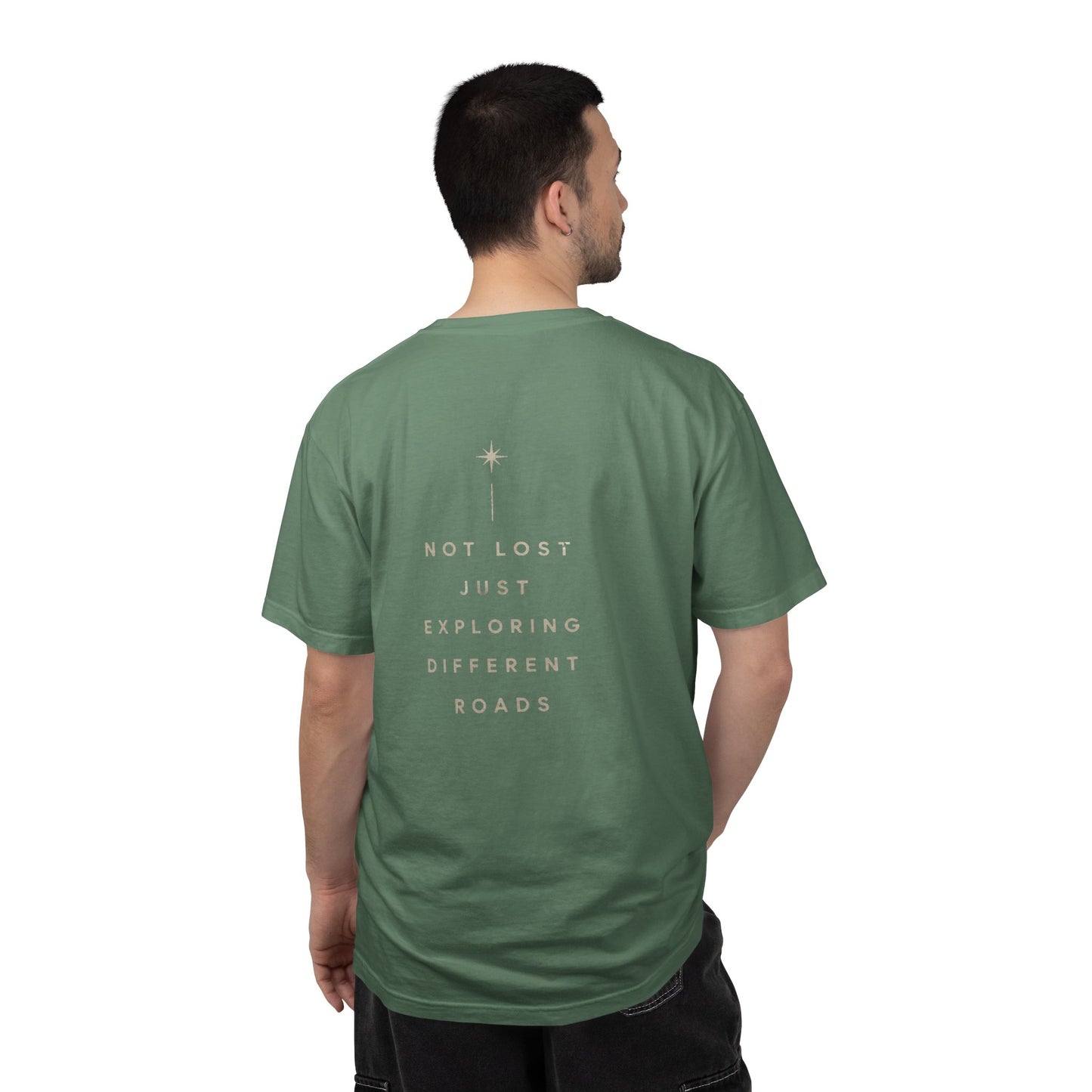 Explorer Reflection T-Shirt — "Not Lost Just Exploring Different Roads"
