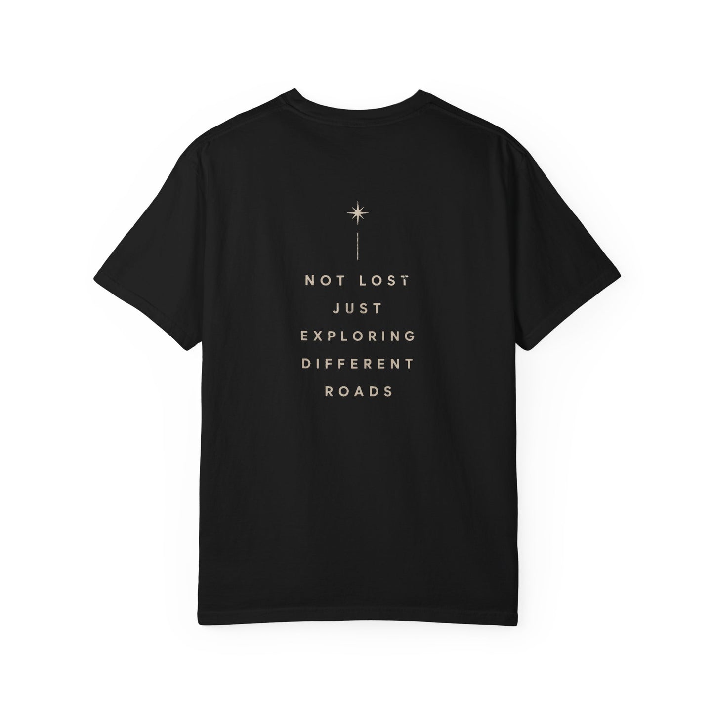 Explorer Reflection T-Shirt — "Not Lost Just Exploring Different Roads"