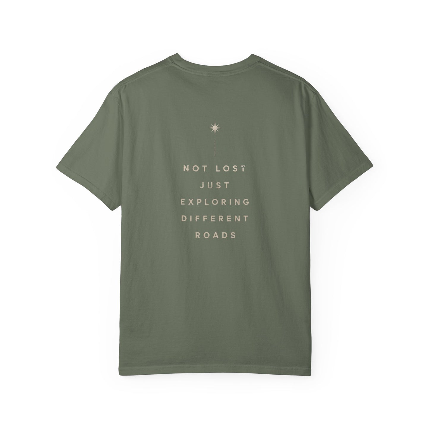 Explorer Reflection T-Shirt — "Not Lost Just Exploring Different Roads"